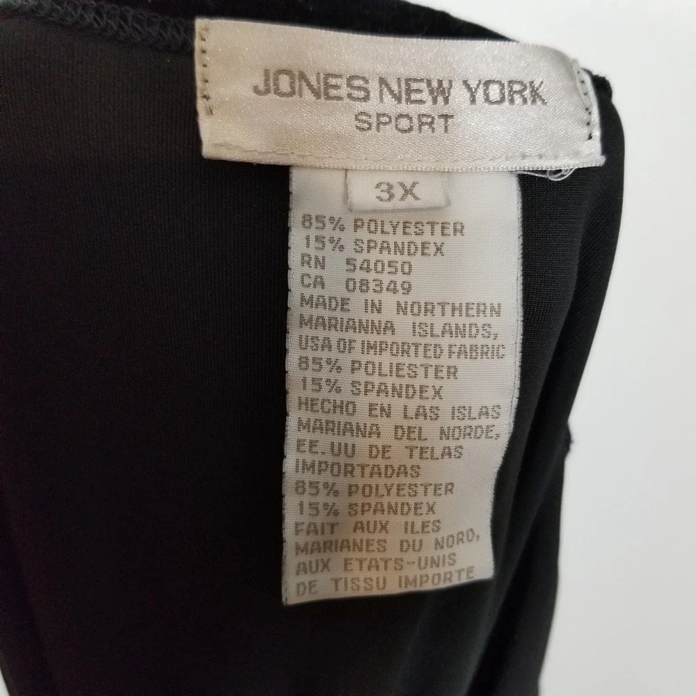 Jones New York Sport Women Plus Velour‎ Maxi Skirt Sz 3X Black Straight Pull On